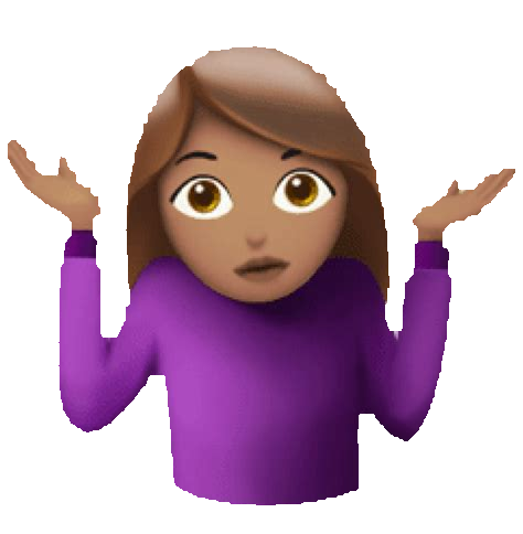 Feminine Person shrugging